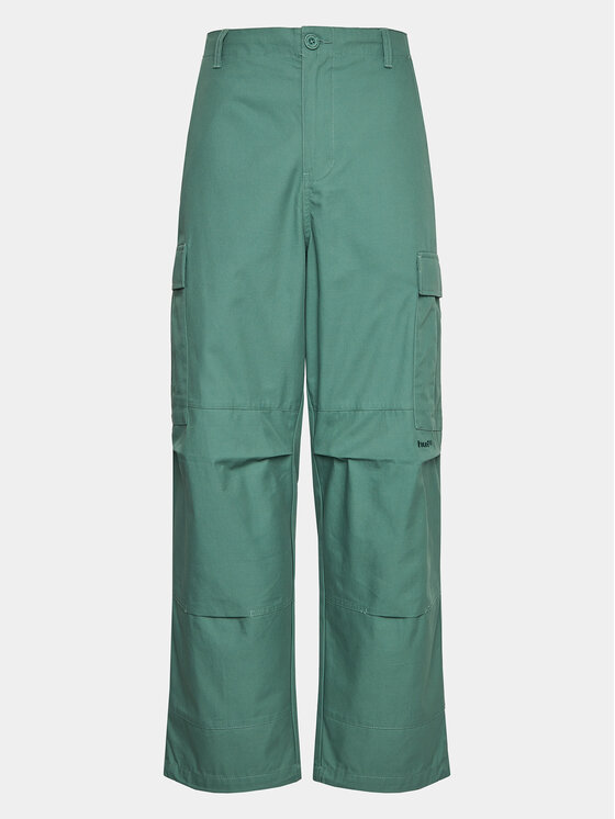 Тканевые брюки свободного кроя Huf, зеленый