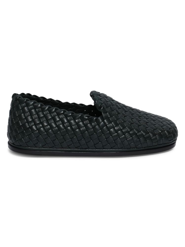 

Лоферы из плетеной кожи ягненка Intreciatto Bottega Veneta, зеленый