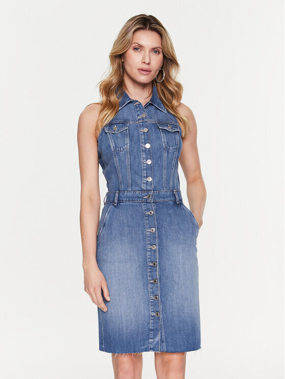 

Джинсовое платье узкого кроя Guess, синий