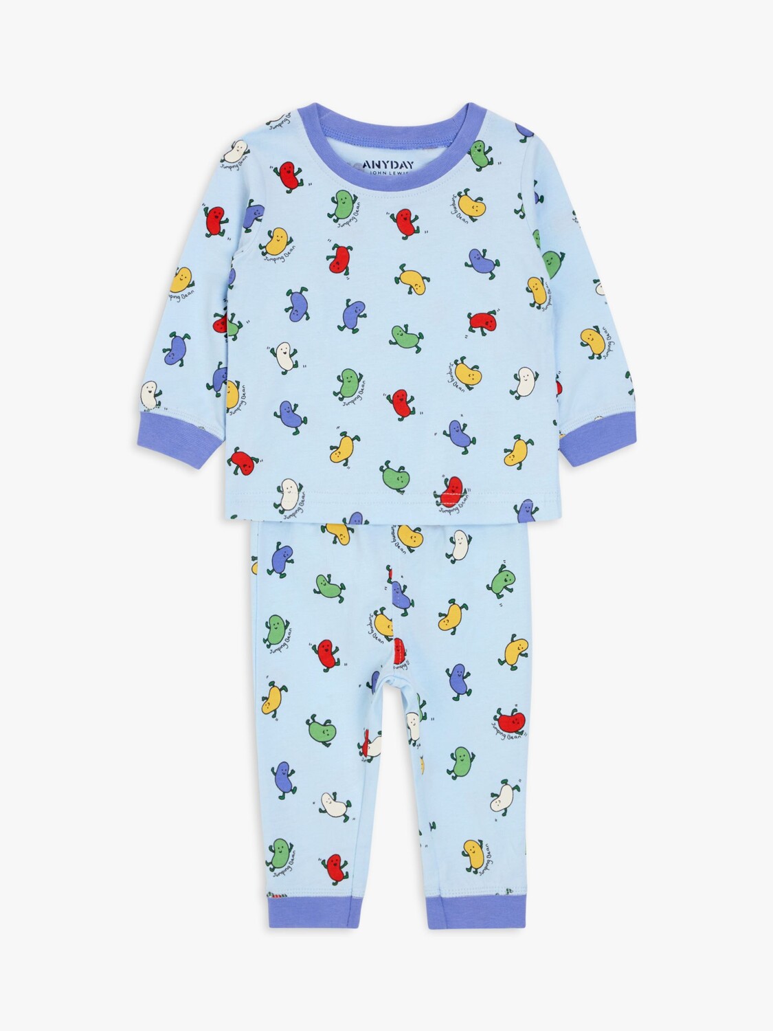 

Пижамный комплект John Lewis Anyday Baby Jelly Bean, синий