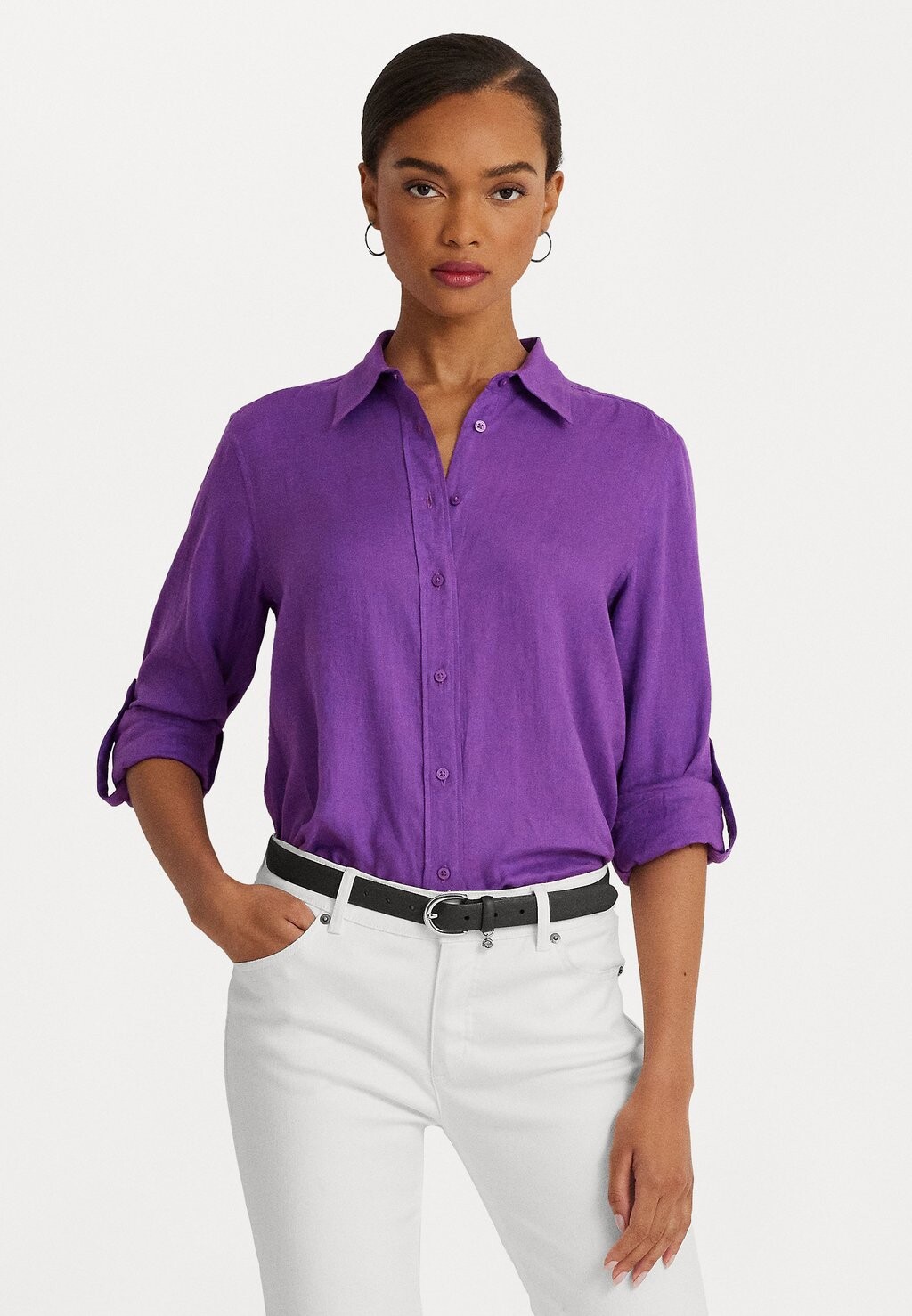 

Рубашка Lauren Ralph Lauren КАРРИ С ДЛИННЫМ РУКАВОМ, цвет purple jasper