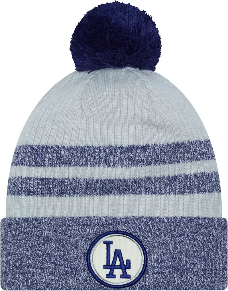 

Синяя вязаная шапка New Era Youth Los Angeles Dodgers с нашивкой