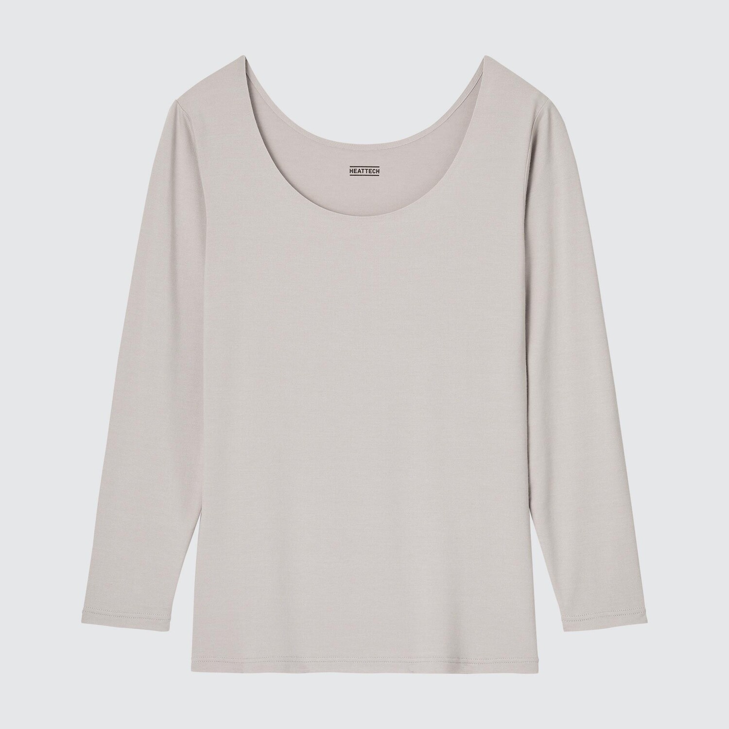 

Термофутболка Uniqlo Heattech с открытой шеей, светло-серый