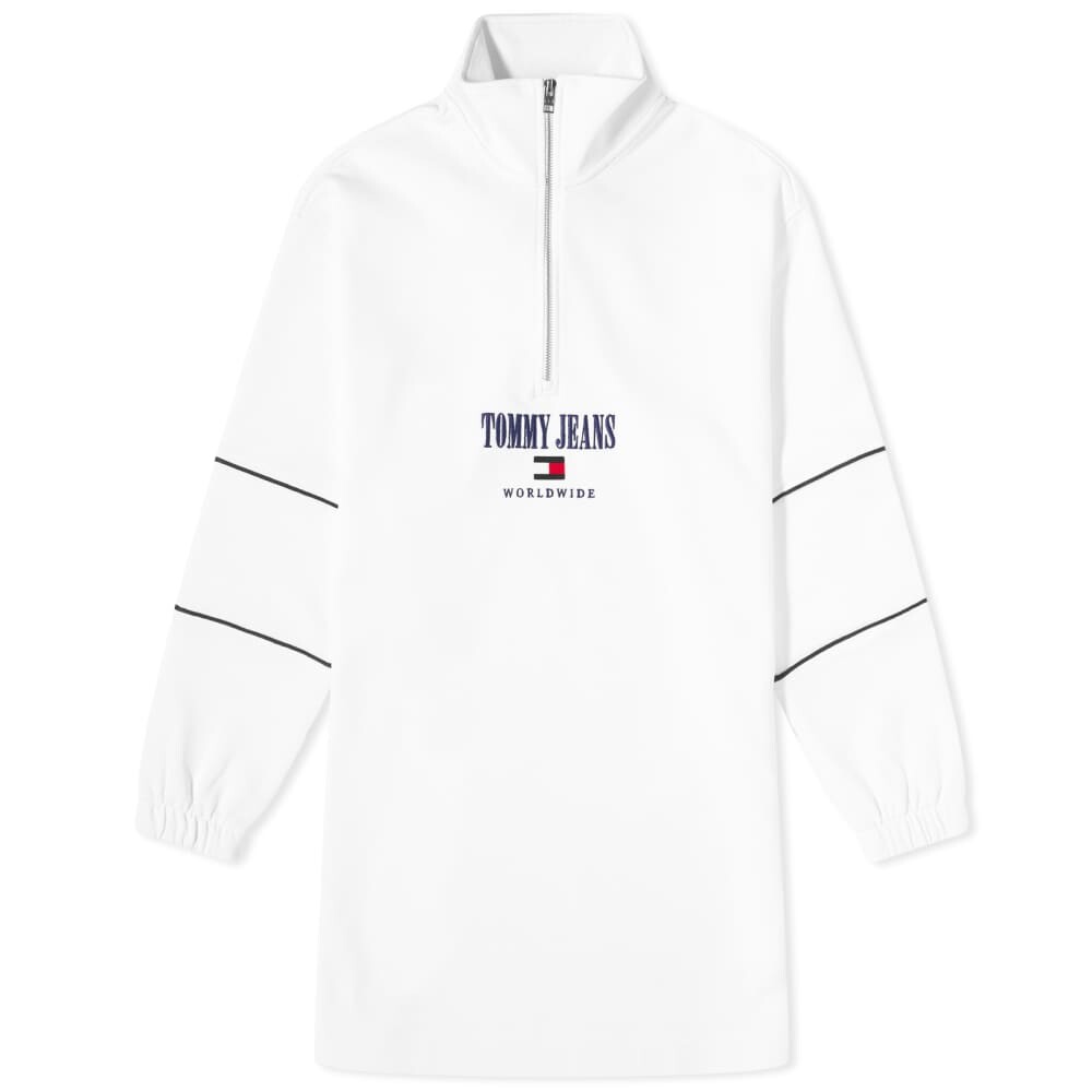 

Спортивное платье с воротником-молнией Tommy Jeans Archive, белый
