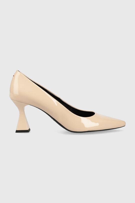 

Кожаные туфли на высоком каблуке HUGO Rebecca Pump 70-P Hugo, бежевый