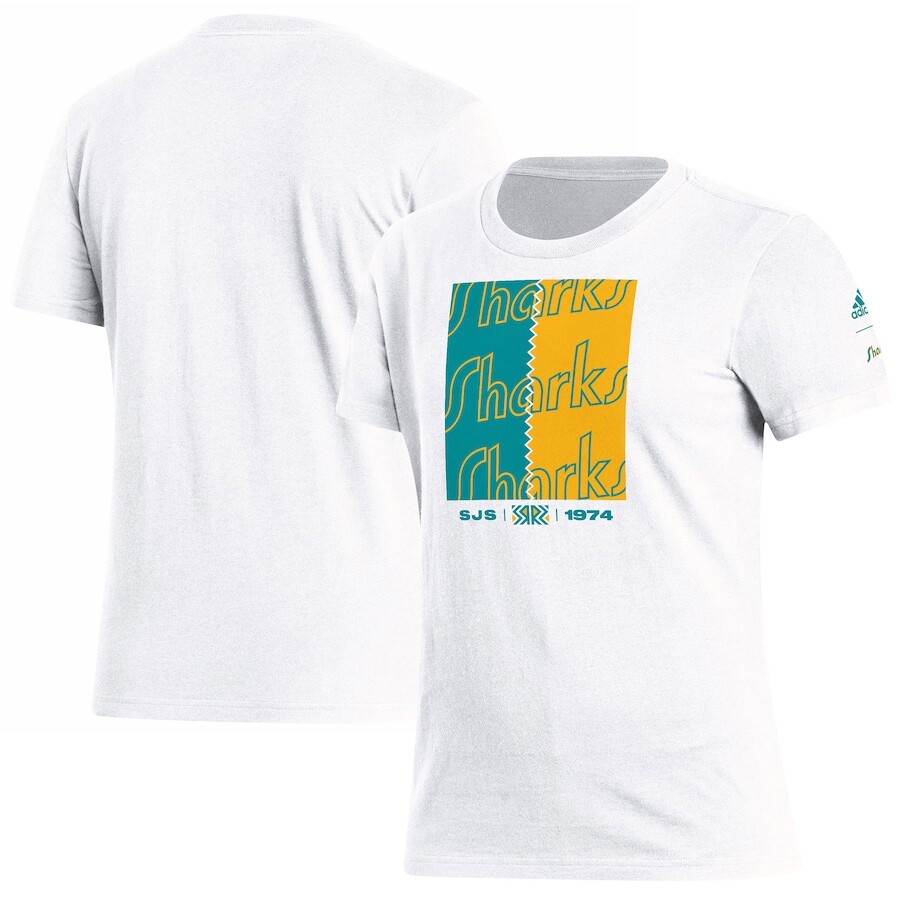 

Футболка с коротким рукавом adidas San Jose Sharks, белый