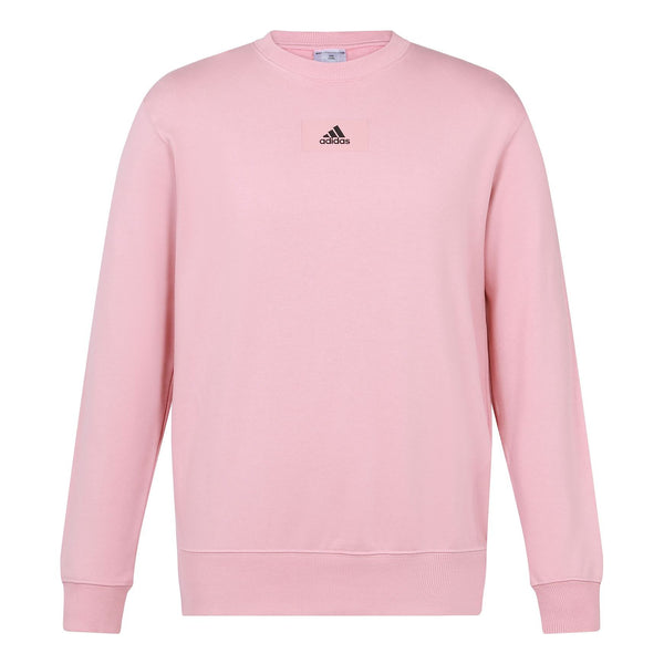 Толстовка adidas Loose Casual Printing Round Neck Pullover Couple Style Pink, мультиколор 2021 early autumn high street hip hop round neck sweater men and women letter printing loose oversize couple pullover casual