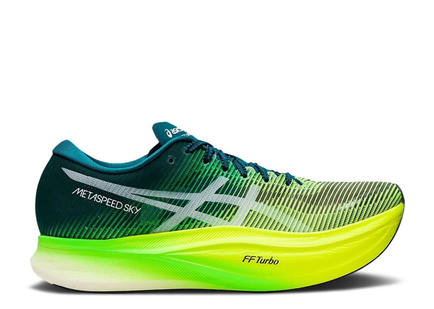 

Кроссовки ASICS Metaspeed Sky+ 'Velvet Pine Safety Yellow', синий