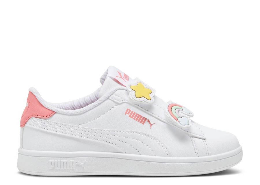 

Кроссовки Puma Smash 3.0 V Little Kid, цвет Badges White Passionfruit