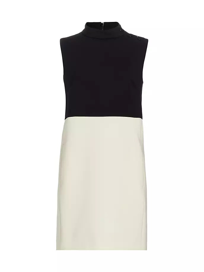 

Мини-платье прямого кроя из шерсти Fauno с цветными блоками Max Mara, черный