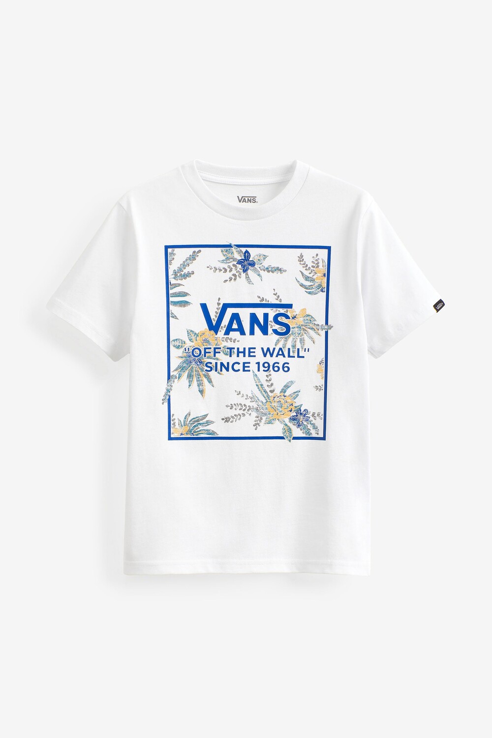 

Белая футболка для мальчика с растительным принтом Vans, белый