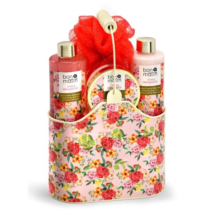 

Спонж Set de Baño Cubo de Metal Lorenay, Set 4 productos