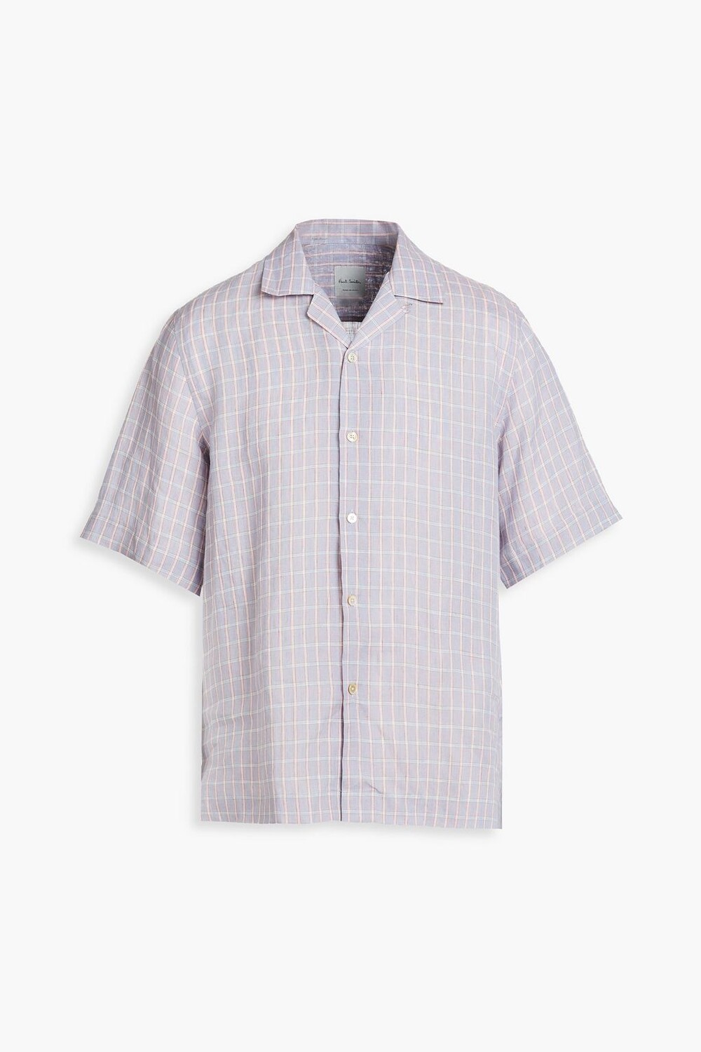

Льняная рубашка в клетку PAUL SMITH, сиреневый