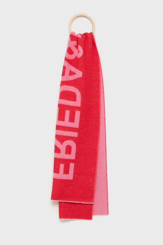 

Шарф из смесовой шерсти Frieda & Freddies, розовый