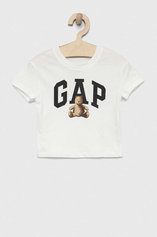 

Детская хлопковая футболка GAP, белый