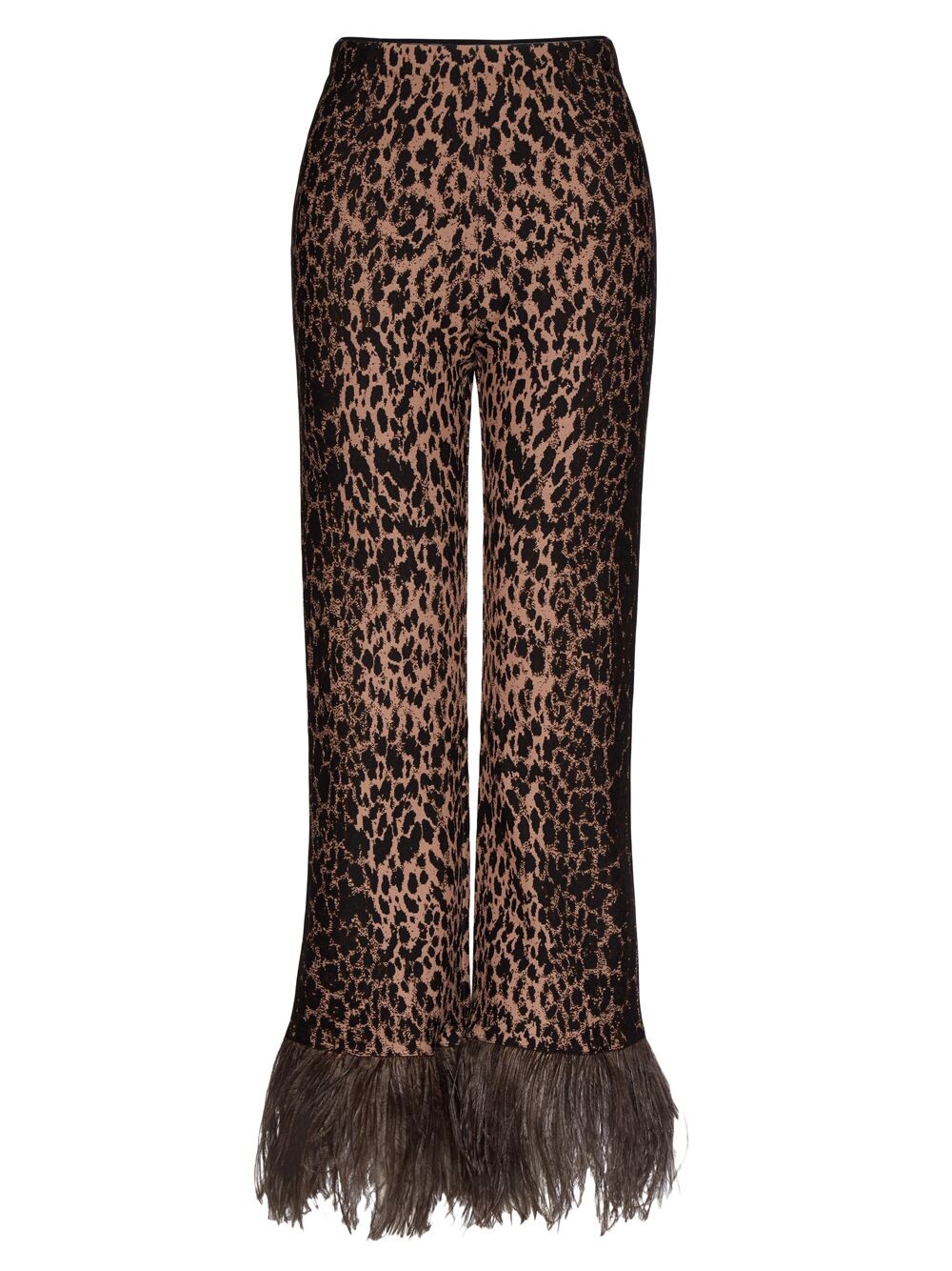 

Жаккардовые брюки Animalier из вискозы Valentino, животный принт, Коричневый