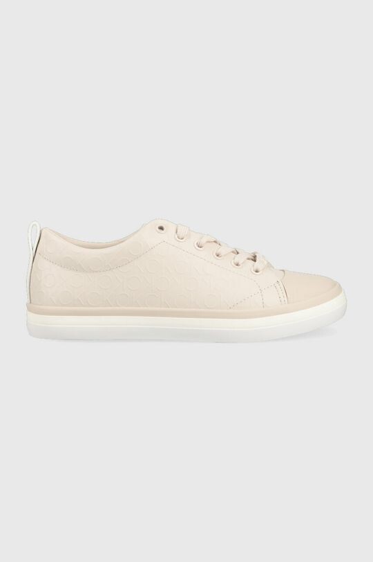 

Кожаные кроссовки LOW PROF VULC LACE UP - HF MONO Calvin Klein, бежевый