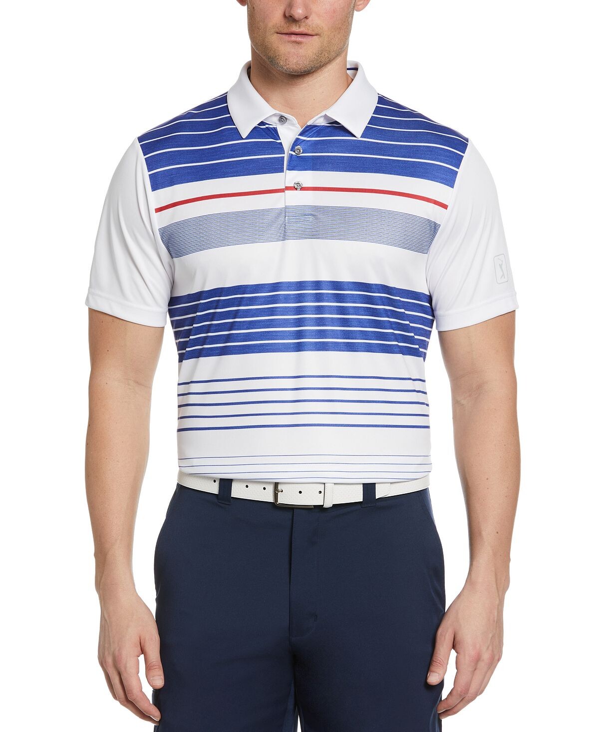 

Мужская рубашка-поло для гольфа спортивного кроя Energy Stripe Performance PGA TOUR
