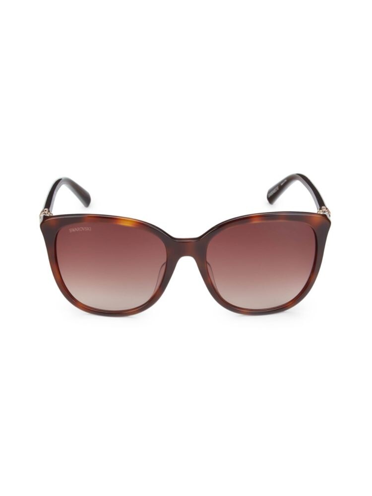 

Солнцезащитные очки «кошачий глаз» 56MM Swarovski, цвет Dark Havana