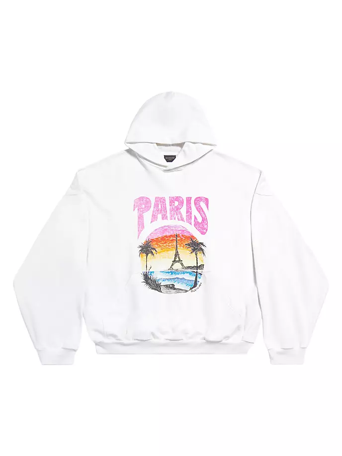 

Толстовка с круглым вырезом Paris Tropical Oversized Balenciaga, белый