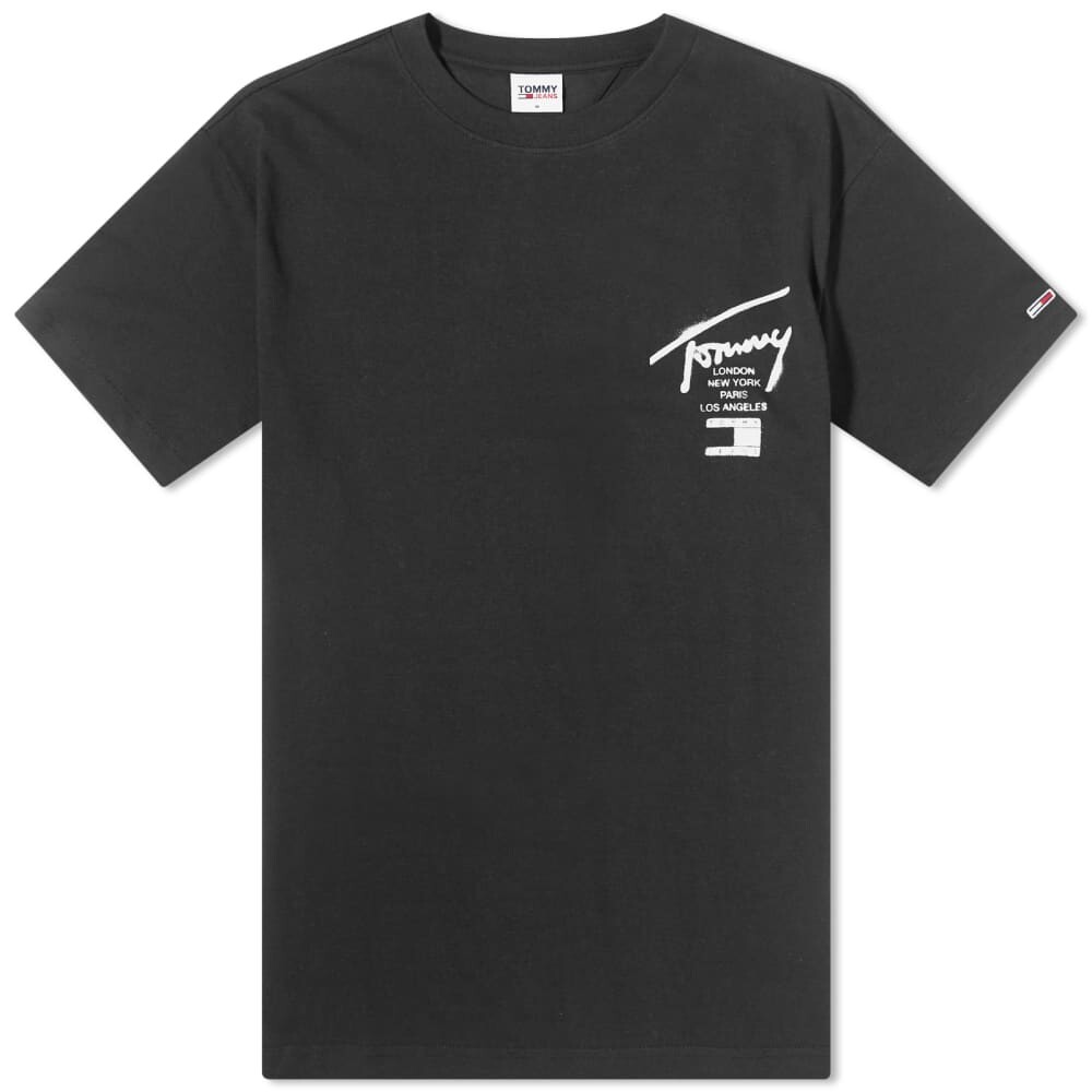 

Классическая футболка с рисунком Tommy Jeans, черный
