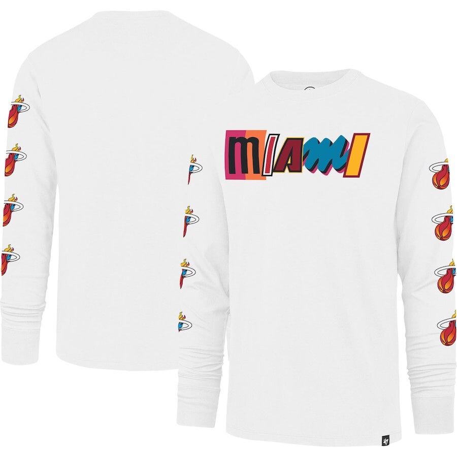 

Футболка с длинным рукавом 47 Miami Heat, белый