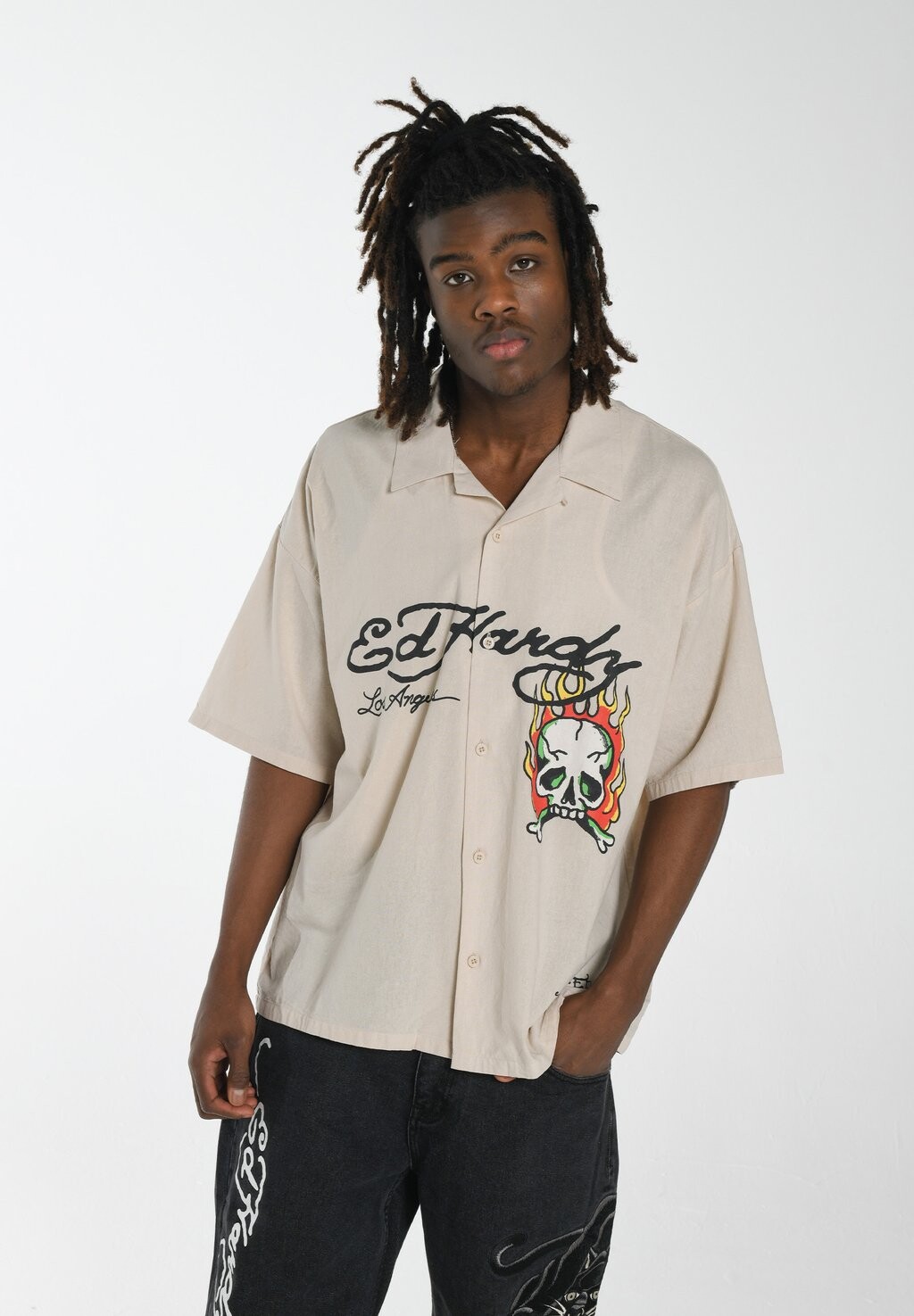 

Рубашка FLAMES CAMP Ed Hardy, бежевый