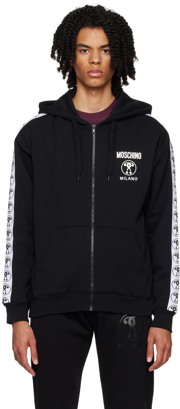 

Moschino Черный худи с двойным вопросительным знаком