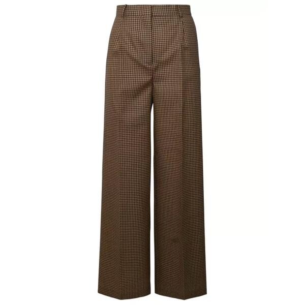 

Брюки two-tone wool trousers Msgm, коричневый