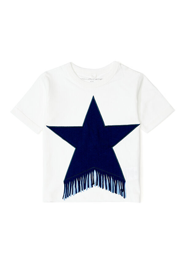 

Футболка для девочек off-white со звездами Stella McCartney