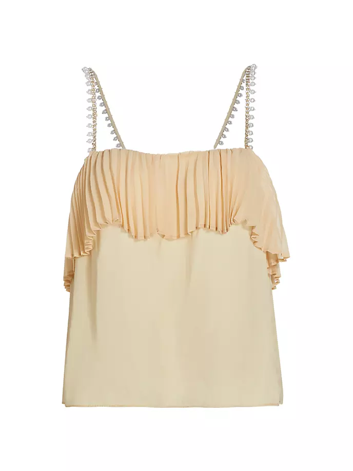 

Украшенный сетчатый топ Stephanie Ramy Brook, цвет soft gold