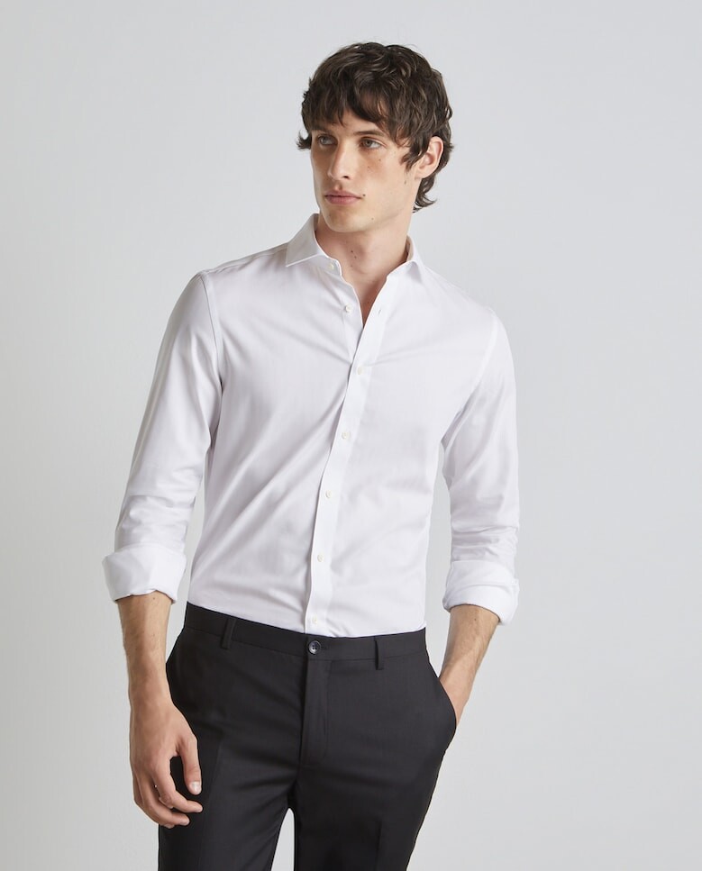 

Мужская рубашка с двойными манжетами Easy Wear, белый