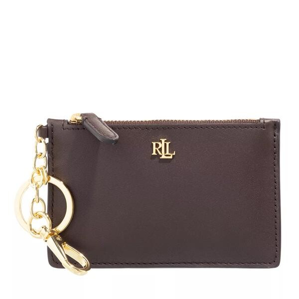 

Кошелек zip card case small chestnut brown Lauren Ralph Lauren, коричневый