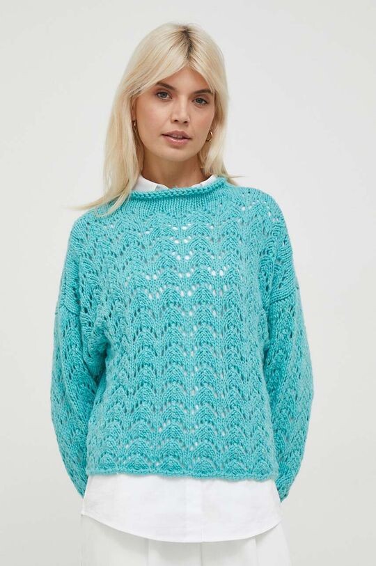 

Свитер из смесовой шерсти United Colors of Benetton, зеленый