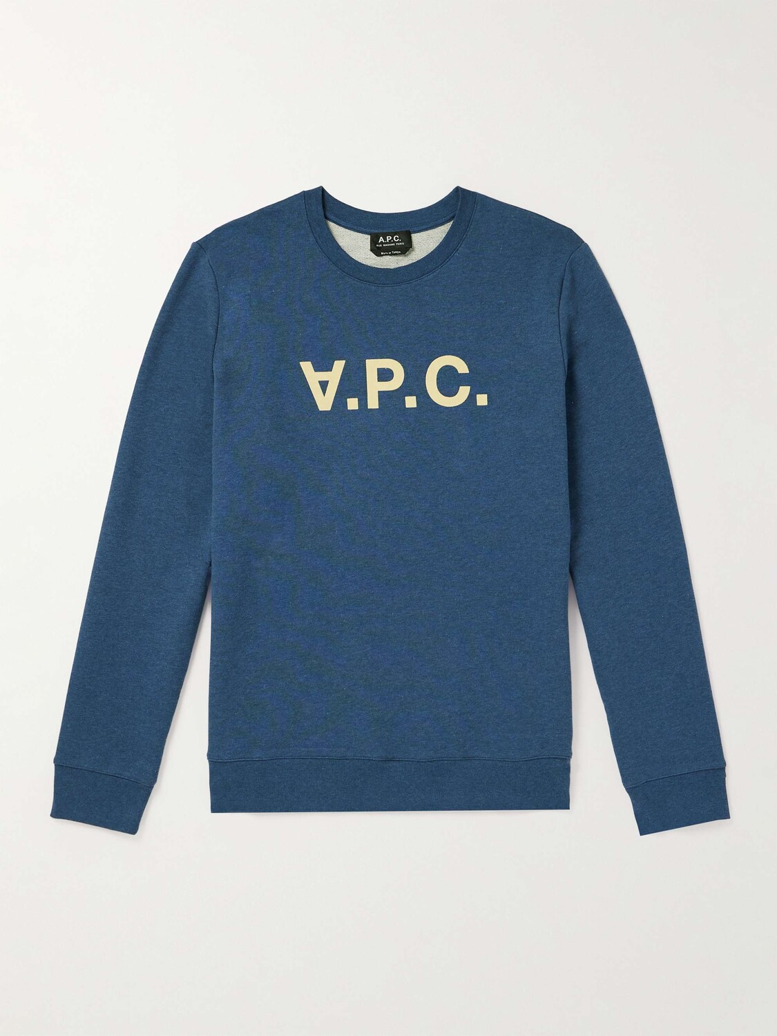 

Толстовка из хлопкового джерси с логотипом A.P.C., синий