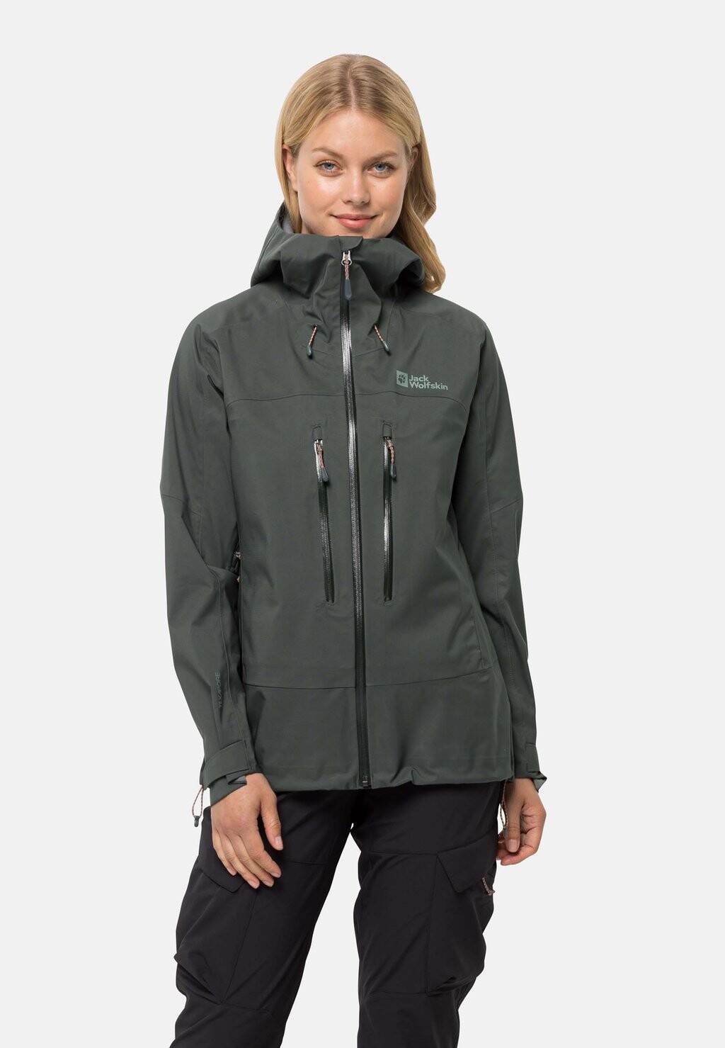 

Дождевик/водоотталкивающая куртка KAMMWEG 3L JKT W Jack Wolfskin, цвет slate green