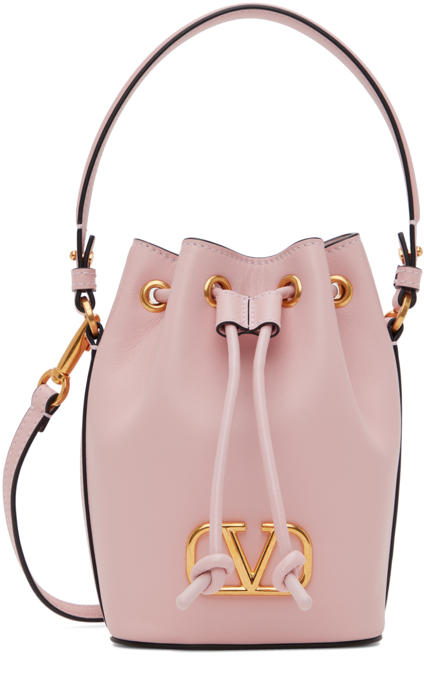 Розовая мини-сумка с логотипом и логотипом Valentino Garavani