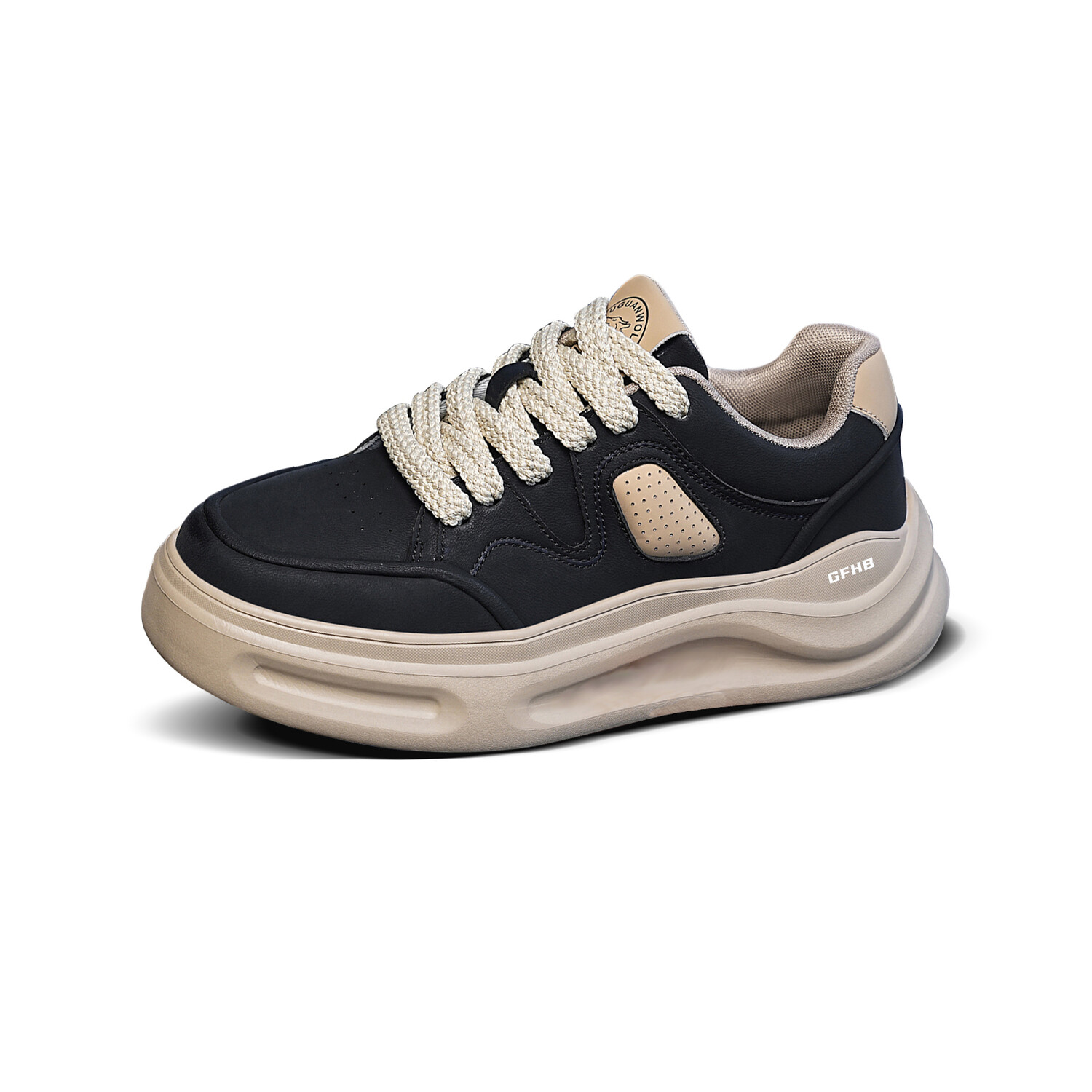 

Кроссовки мужские Lifestyle Shoes Men Low-Top Kung Fu Partners, цвет Black/Beige