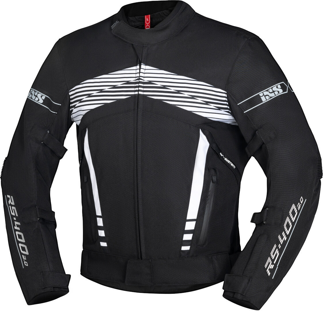 Куртка IXS RS-400-ST 3.0 для мотоцикла Текстильная, черно-белая