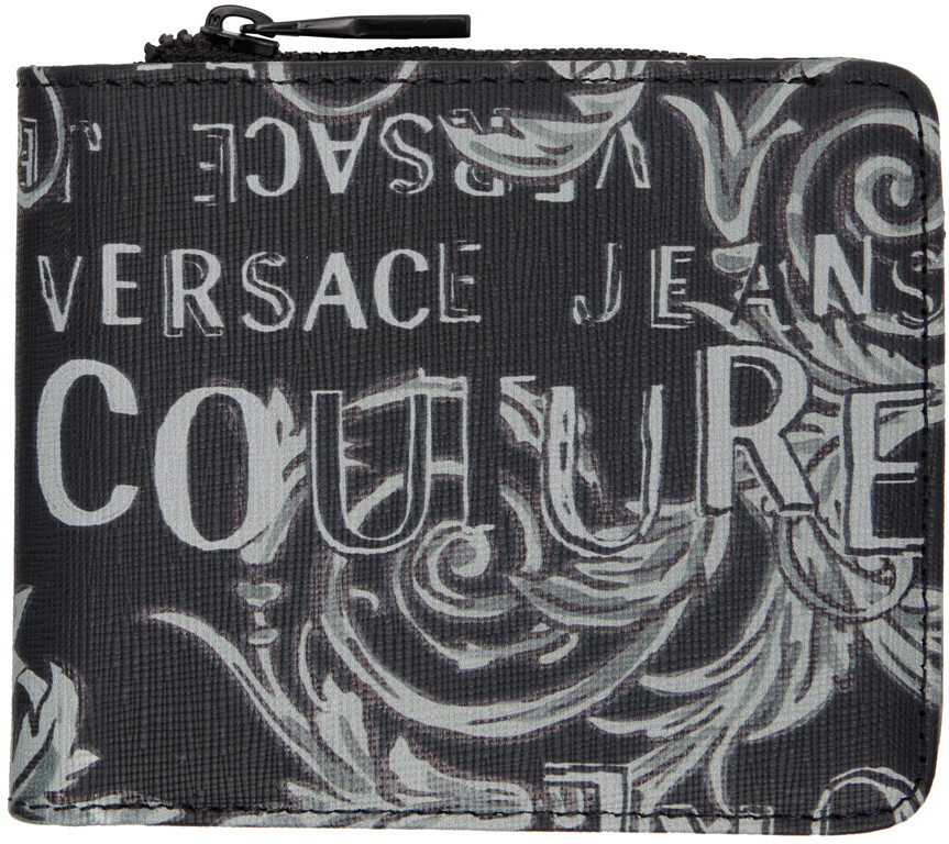 

Черный бумажник Logo Couture Bifold Versace Jeans Couture