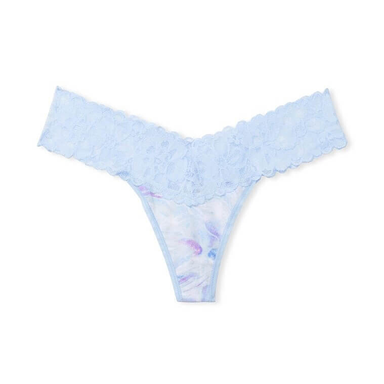 

Трусики-стринги Victoria's Secret Lace Waist Cotton, голубой