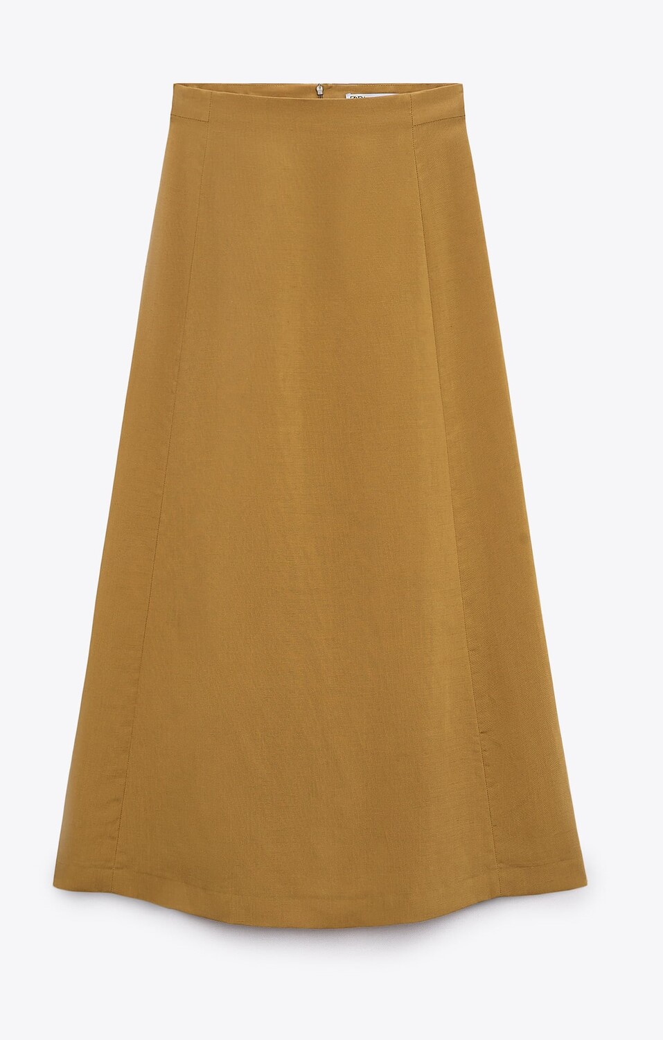 

Юбка макси Zara Linen Blend, коричневый