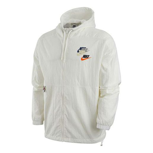 Куртка Men's Nike Alphabet Logo Printing Woven White DV3313-133, белый худи nike solid color alphabet hooded da4256 010 черный