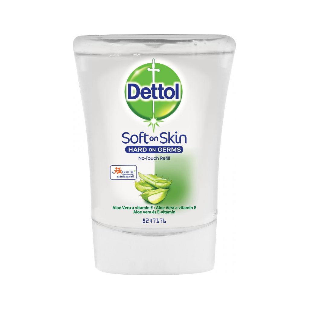 Dettol Сменный блок антибактериального жидкого мыла для бесконтактного аппликатора Алоэ и витамин Е 250мл