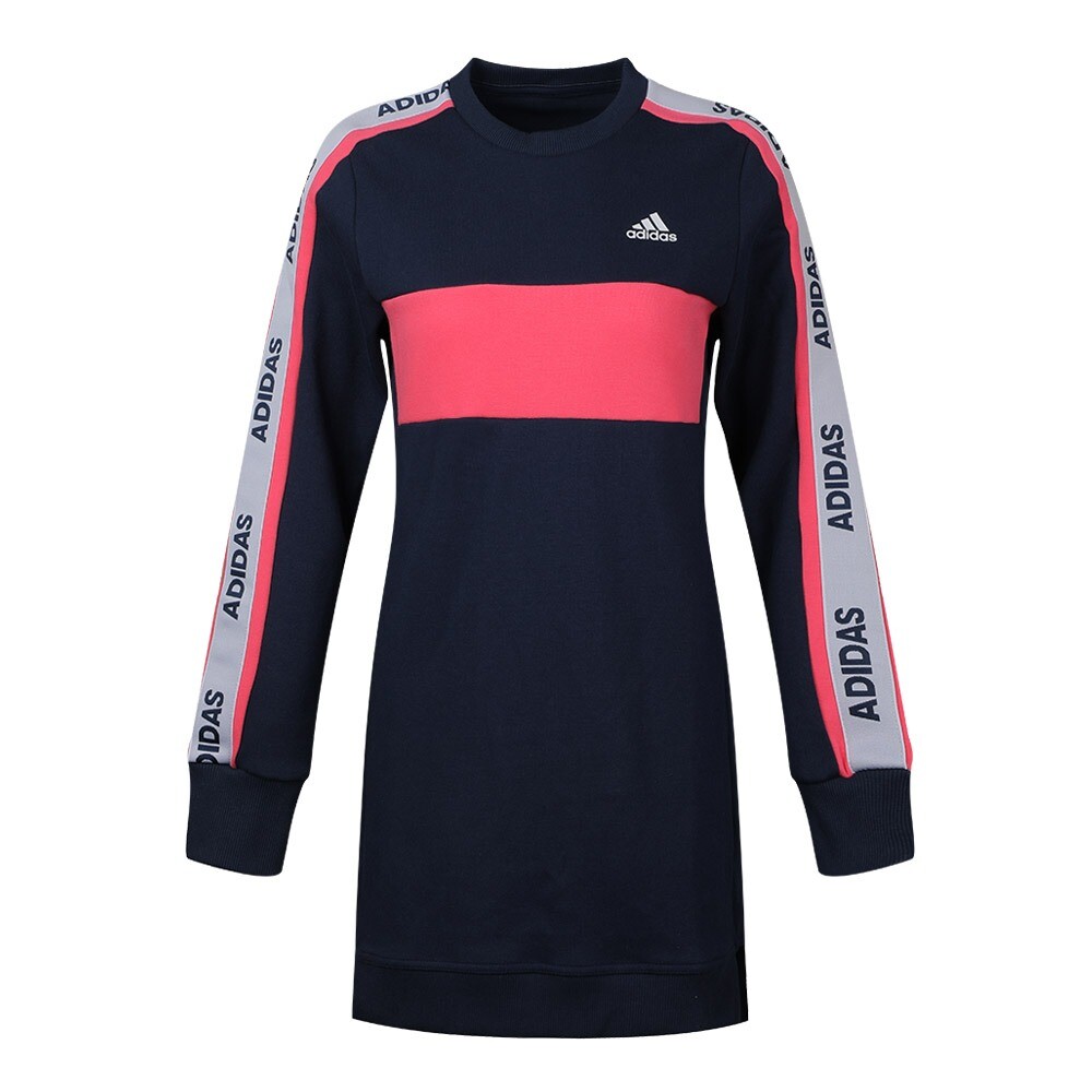 

Платье Adidas YG LONG, темно-синий/розовый/серый