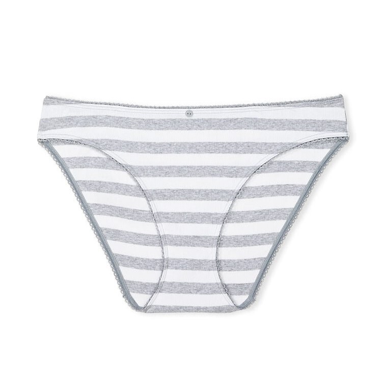 

Трусы Victoria's Secret Ribbed Cotton Bikini, серый