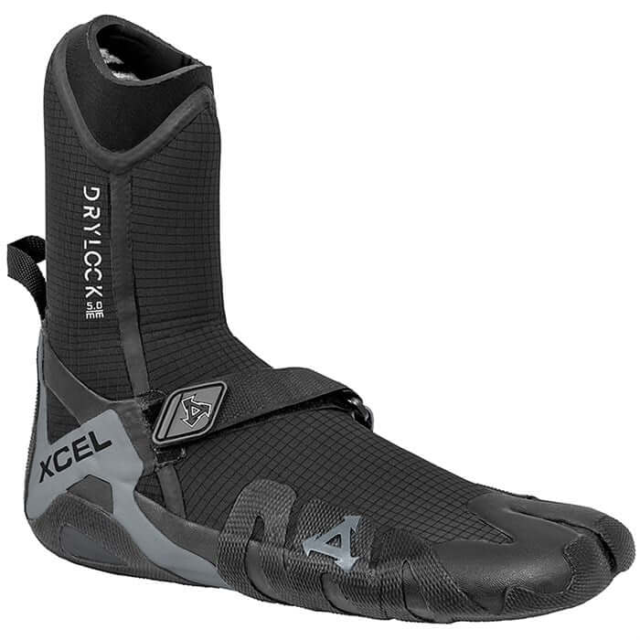 Ботинки для гидрокостюма XCEL 5mm Drylock Split Toe, черный/серый