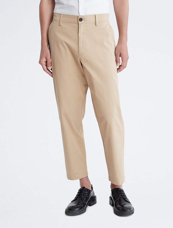 Укороченные брюки чинос с зауженными штанинами Calvin Klein брюки чинос из твила button blue