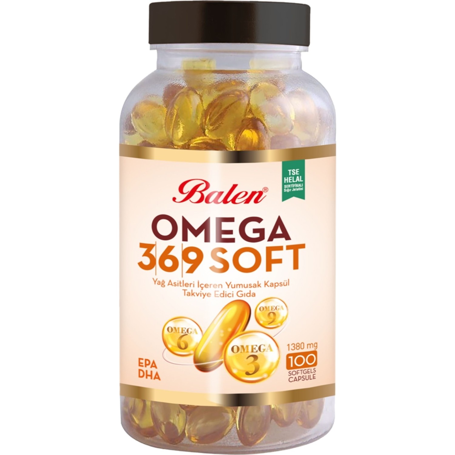 Рыбий жир Balen Omega 3-6-9, 100 капсул, 1380 мг рыбий жир биафишенол масло шиповника масло льна капс 100