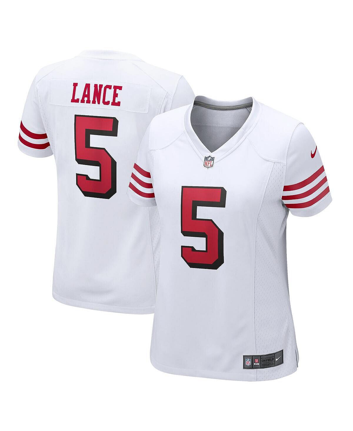 

Женская футболка trey lance white san francisco 49ers alternate game jersey Nike, белый